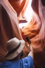 USA, Arizona, Lower Antelope Canyon, Touristenfotos — Stockfoto