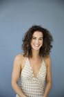 Portrait of a beautiful woman, wearing summer dress — Stock Photo