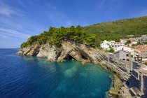 Montenegro, Costa Adriática, Petrovac perto de Budva, praia — Fotografia de Stock