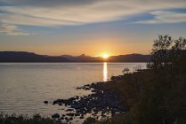 Finlande, Lappland, Kilpisjaervi, au coucher du soleil — Photo de stock