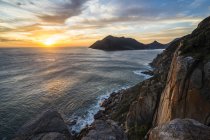 Südafrika, Sonnenuntergang über der Bucht, Kap der Hoffnung — Stockfoto