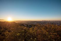 USA, Kalifornien, los angeles, Sonnenaufgang am Griffith Observatorium — Stockfoto