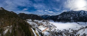 Germania, Baviera, Garmisch Partenkichen, Oberammergau, Ettal, Abbazia Benedettina, Abbazia Ettal in inverno — Foto stock