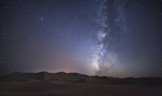 Morocco, Merzouga desert, Milky way over sand dunes — Stock Photo