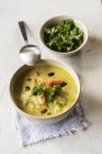 Asian soup with pointed cabbage — Stock Photo