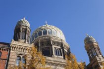 Germany, Berlin, facade and cupolas of New Synagogue in autumn — Stock Photo