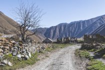 Georgia, Greater Caucasus, Truso Gorge with village Ketrisi — Stock Photo