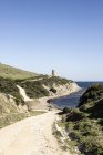 Spanien, tarifa, parque natural del estrecho, torre de guadalmesi — Stockfoto