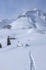 Áustria, Estado de Salzburgo, grupo Osterhorn, área de esqui, paisagem de inverno no inverno — Fotografia de Stock
