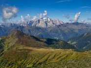 Італія, Венето, Доломітові Альпи, Giau Pass, Marmolada з вершини гори Гузела — стокове фото