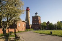 Alemania, Ruegen, Cape Arkona, Cape Arkona Lighthouse y Schinkel Tower - foto de stock