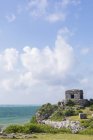 Mexico, Yucatan, Quintana Roo, Tulum, Mayan ruins at the coast — Stock Photo