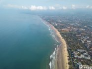 Bali, Kuta Beach, Indian Ocean and coastline, aerial view — Stock Photo