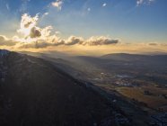 Italy, Umbria, Gubbio, Apennines at sunrise in winter — Stock Photo