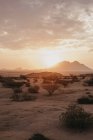 Намібія, Спітцкоппе, пустельний пейзаж на заході сонця — стокове фото