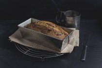 Marble cake with icing sugar — Stock Photo