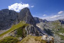 Montenegro, Durmitor National Park, maciço de Durmitor, vista da montanha Savin kuk — Fotografia de Stock