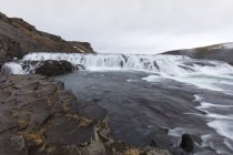 Island, Goldener Kreis, Gullfoss-Wasserfall — Stockfoto
