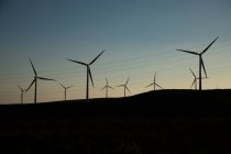Spagna, Andalusia, turbine eoliche al tramonto — Foto stock