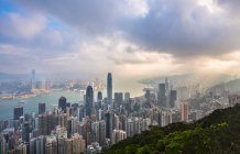 Hong Kong Central skyline et Victoria Harbour, Hong Kong, Chine — Photo de stock