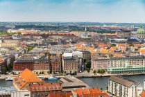 View of city center from above from Church of Our Saviour, Copenhagen, Denmark — Stock Photo