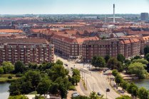 View of city center from above from Church of Our Saviour, Copenhagen, Denmark — Stock Photo