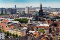 View of city center from above from Church of Our Saviour, Copenhagen, Denmark — Stock Photo
