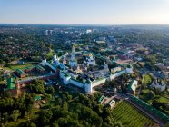 Drone shot of Trinity Lavra Of St. Sergius against clear sky, Moscow, Russia — Stock Photo