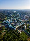Drone shot of Trinity Lavra Of St. Sergius against clear sky in town, Moscow, Russia — Stock Photo