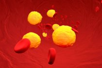 3D rendered Illustration, Cholesterol in the blood stream — Stock Photo
