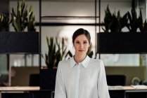Confident female entrepreneur in office — Stock Photo