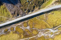 Empty road at Albula Pass, Graubunden, Switzerland — Stock Photo