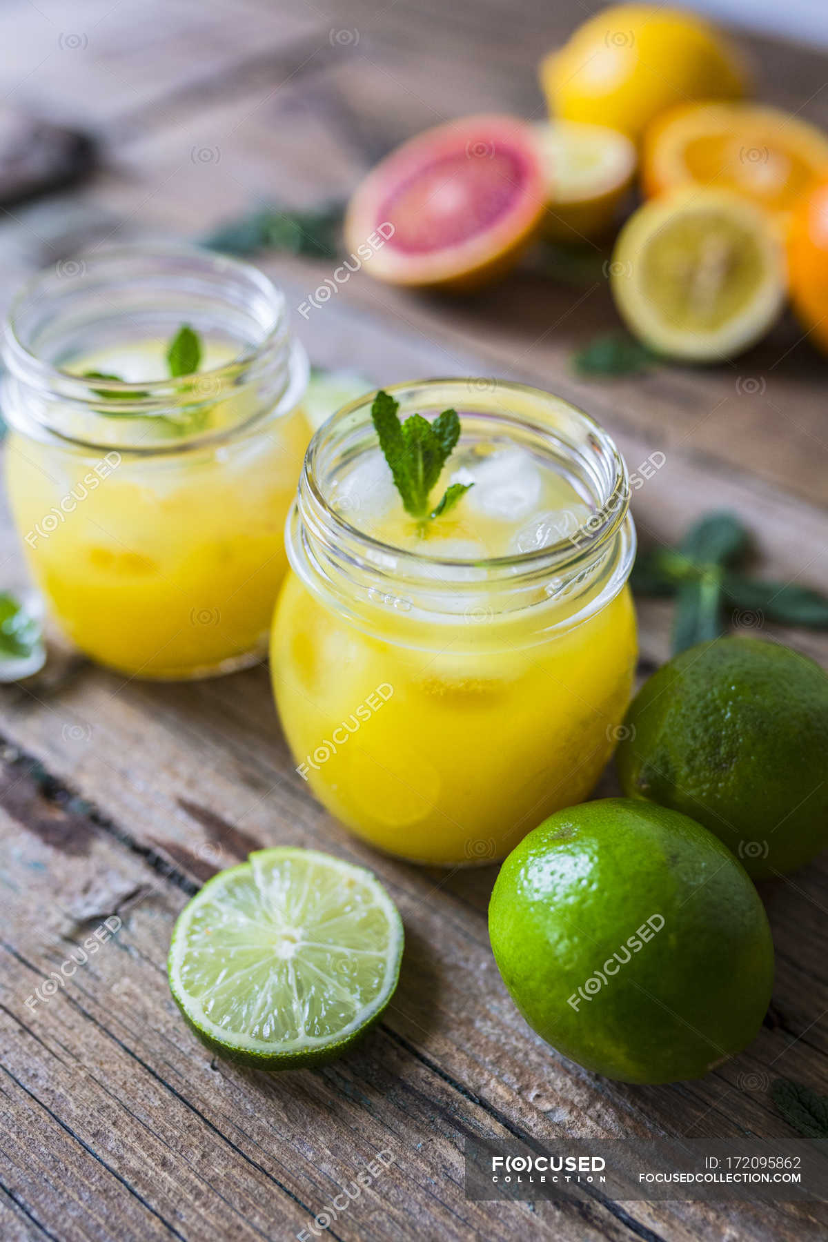 Glass Of Orange Juice With Ice