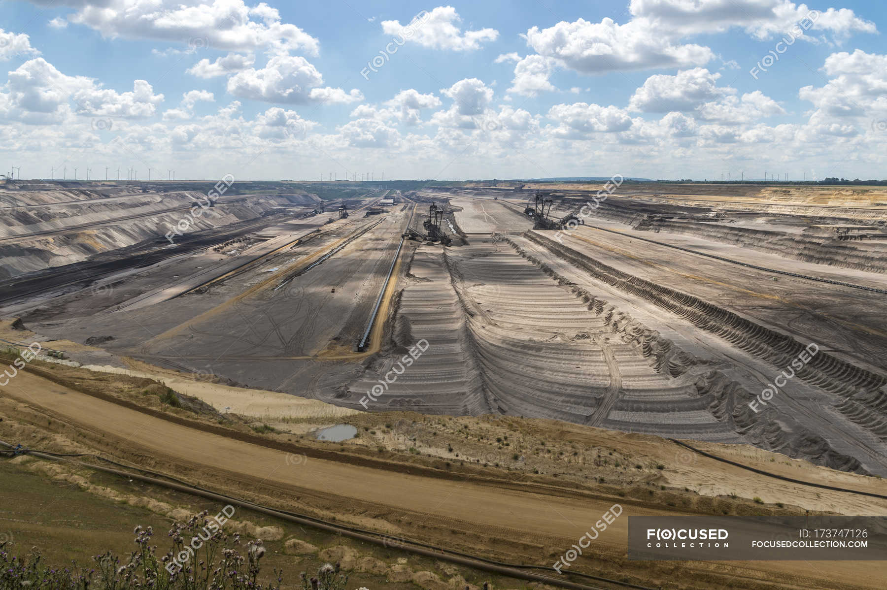 Germany, Grevenbroich, Garzweiler surface mine — brown coal mining ...