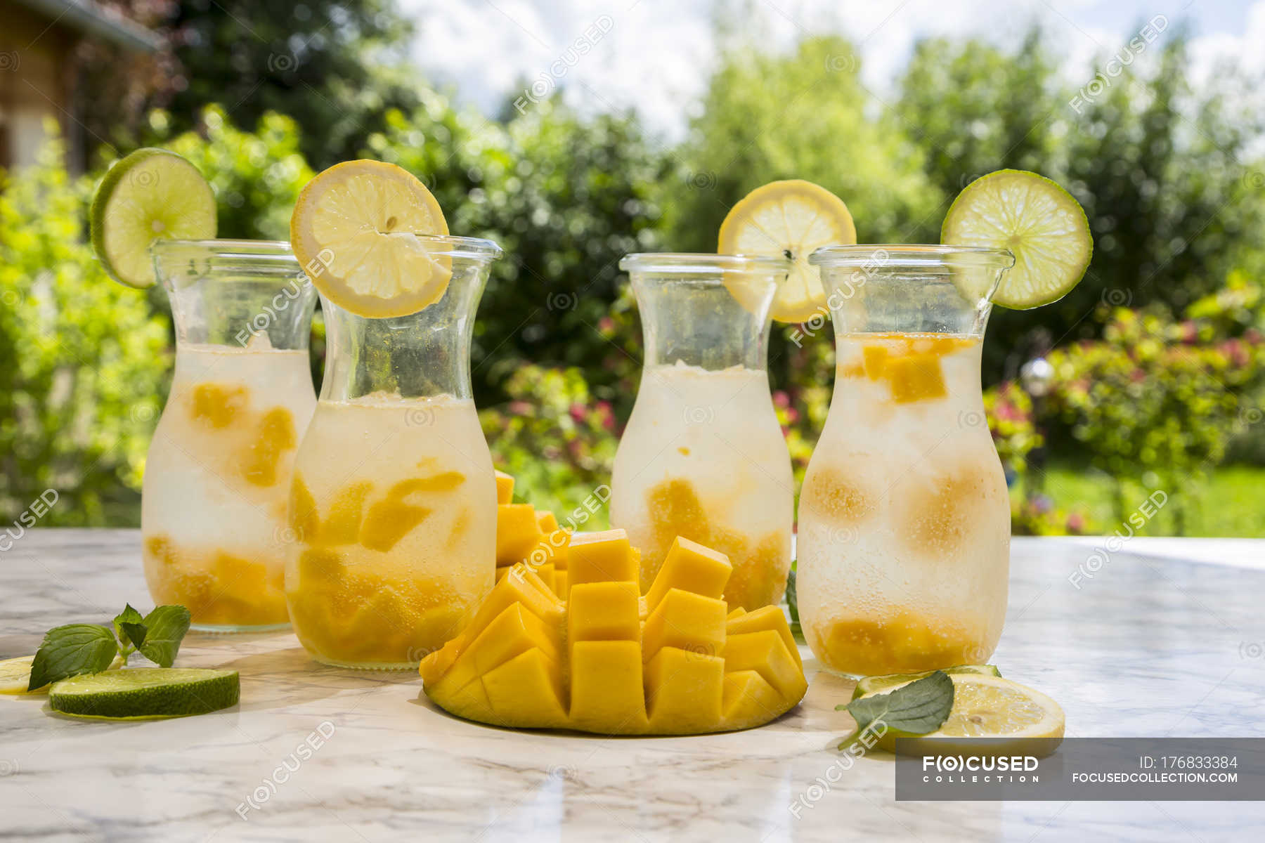 Fruit Infused Water With Mango Lime And Lemon Healthy - 