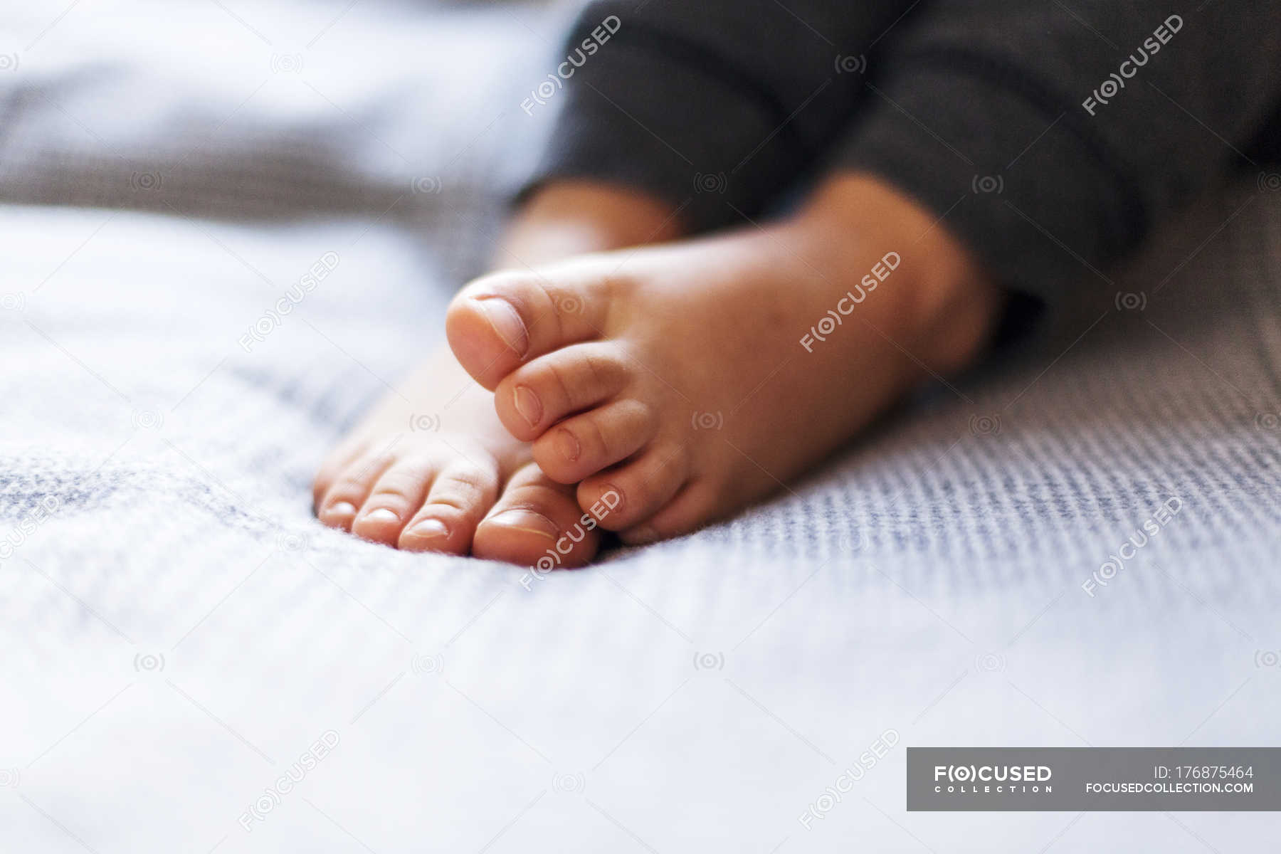 Feet Of A Little Boy, Close-up — Part Of, Relaxed - Stock Photo 