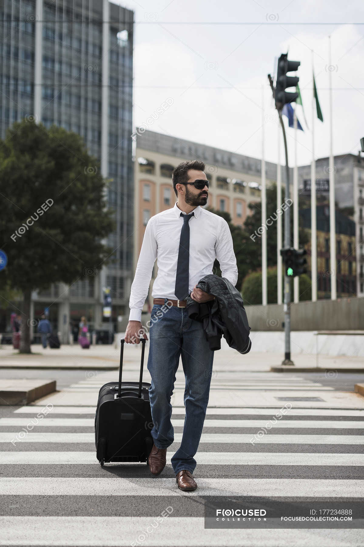 businessman with suitcase