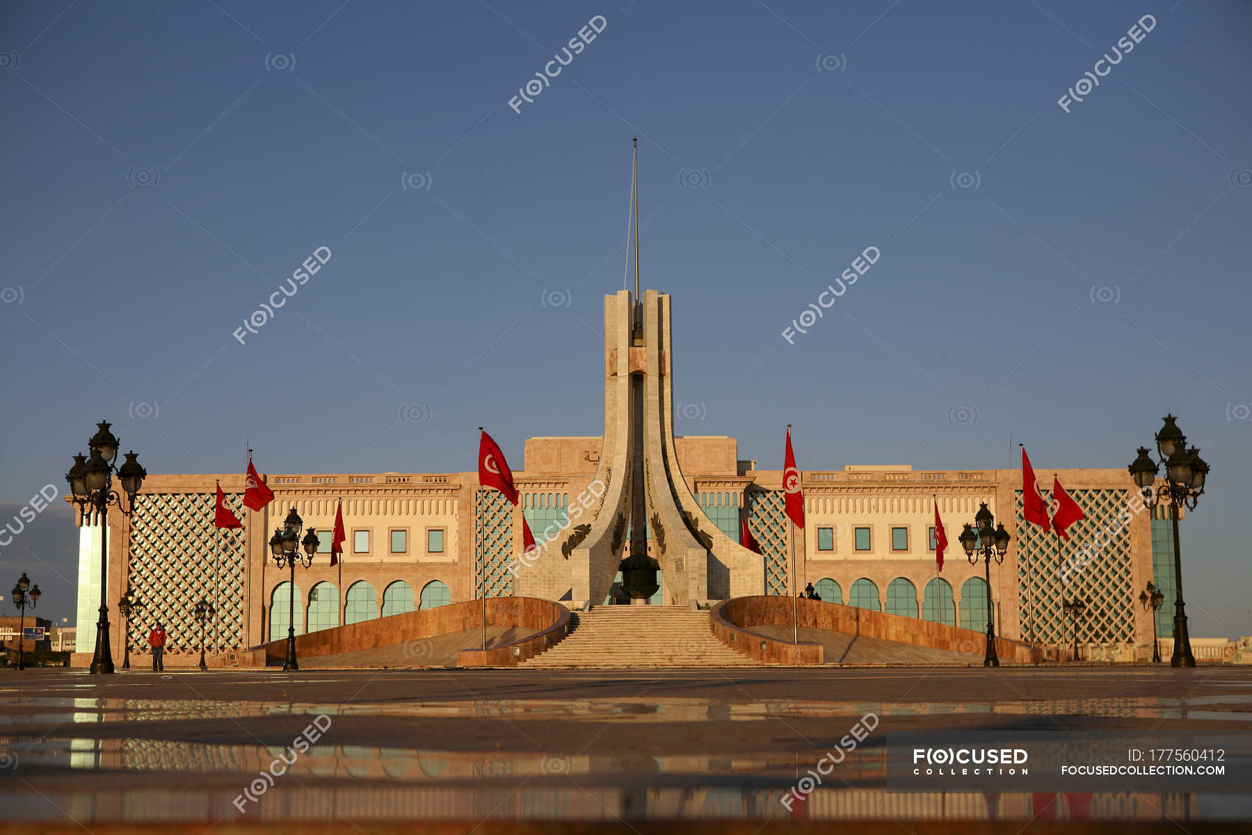 Tunisia Tunis Presidential Palace Exterior Capital Tunesian Flag Stock Photo 177560412