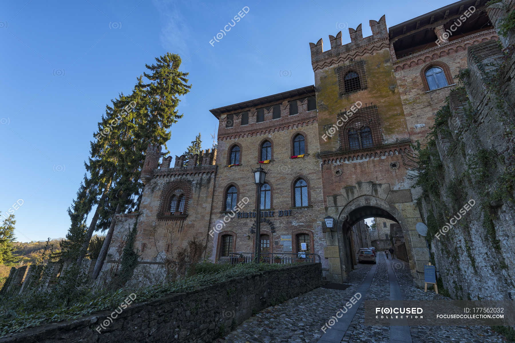 Italy Emilia Romagna Castell Arquato Old Town During Daytime Historic Old Town Architecture Stock Photo