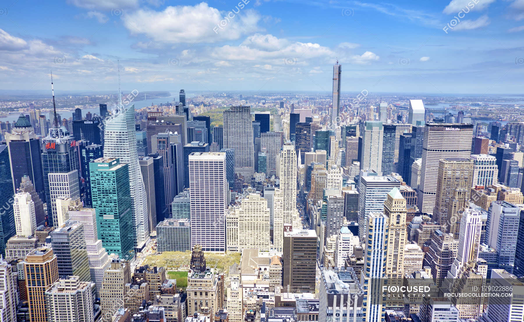 Elevated View Of Manhattan At Daylight New York Usa — Travel