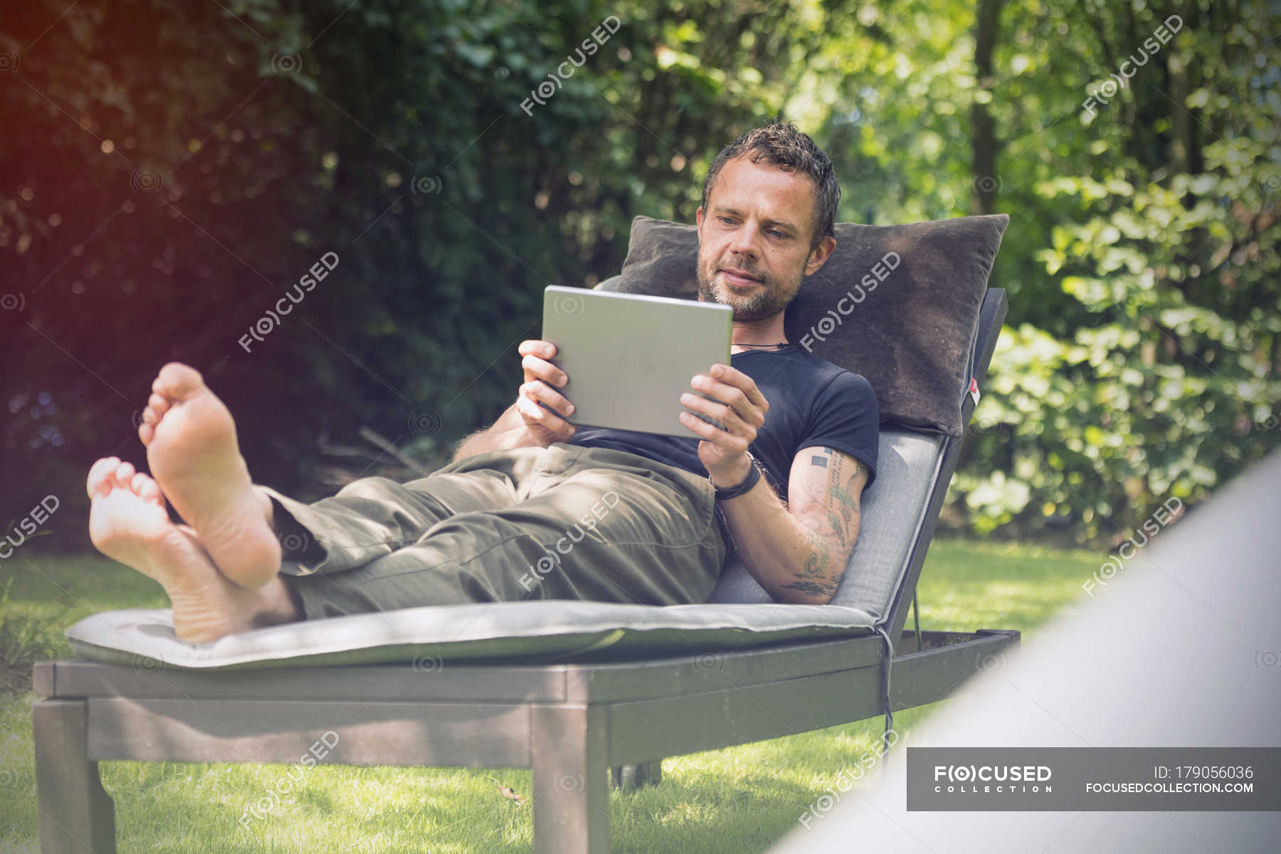 sun lounger for lying on front