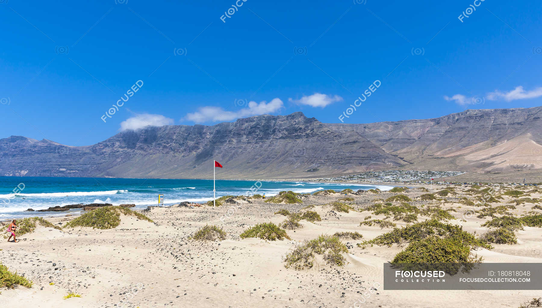 Spain, Canary Islands, Lanzarote, Los Valles, Playa de Famara ...