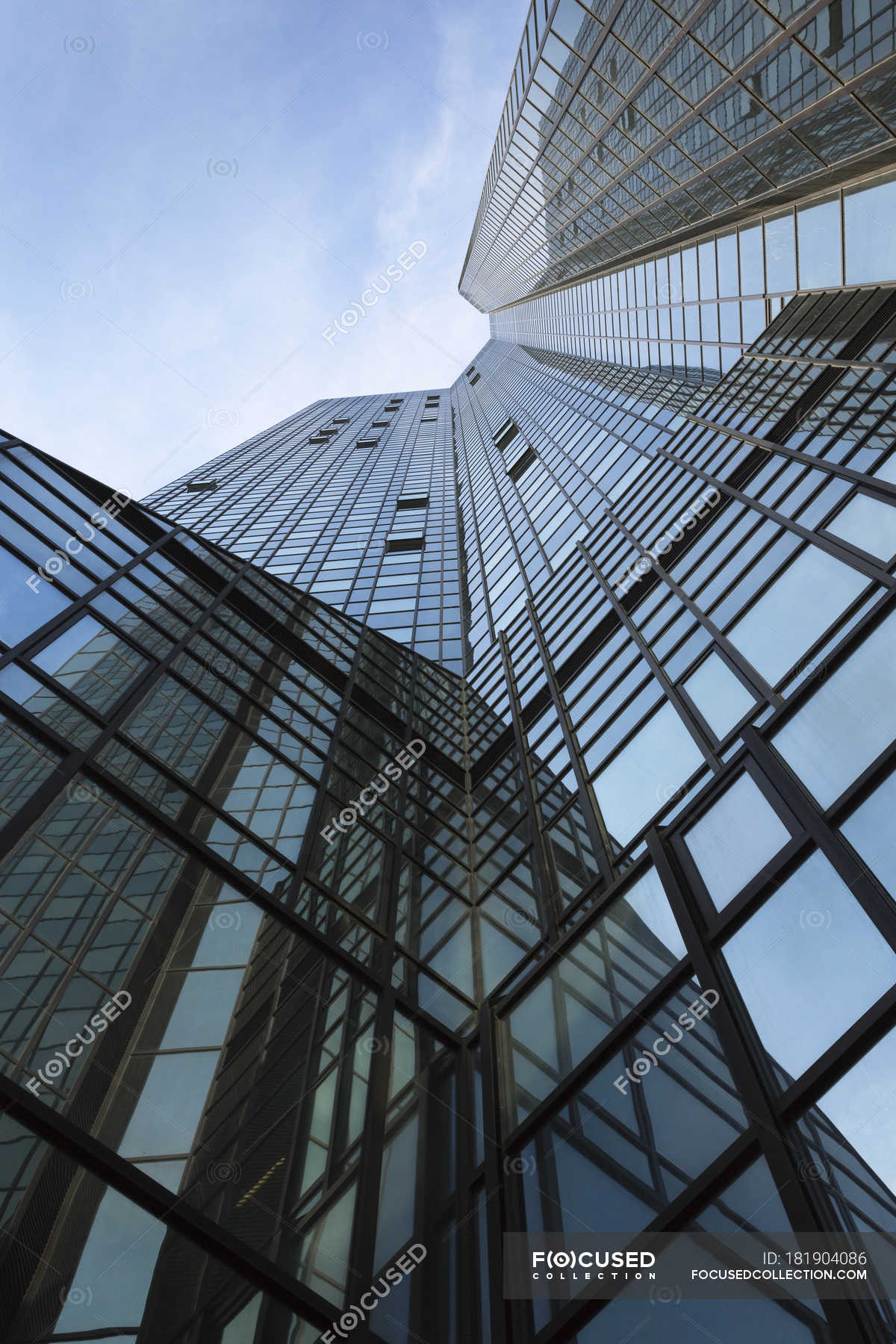 Bottom View Of Facade Of Deutsche Bank Skyscraper Frankfurt