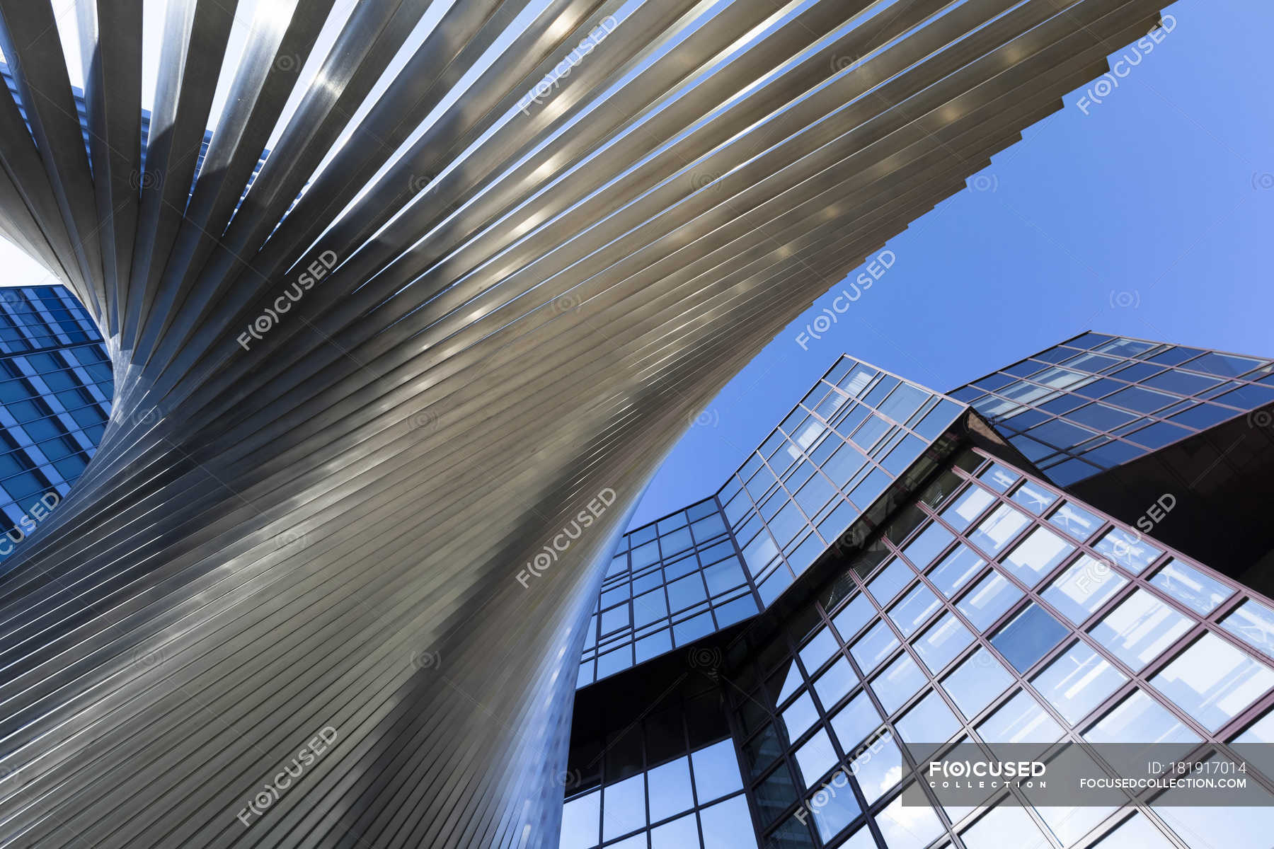 Germany Hesse Frankfurt Modern Bank Building Color Image