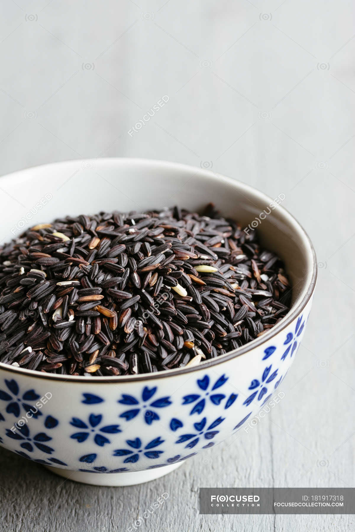 Black sticky rice in a bowl, close up — freshness, brown - Stock Photo ...