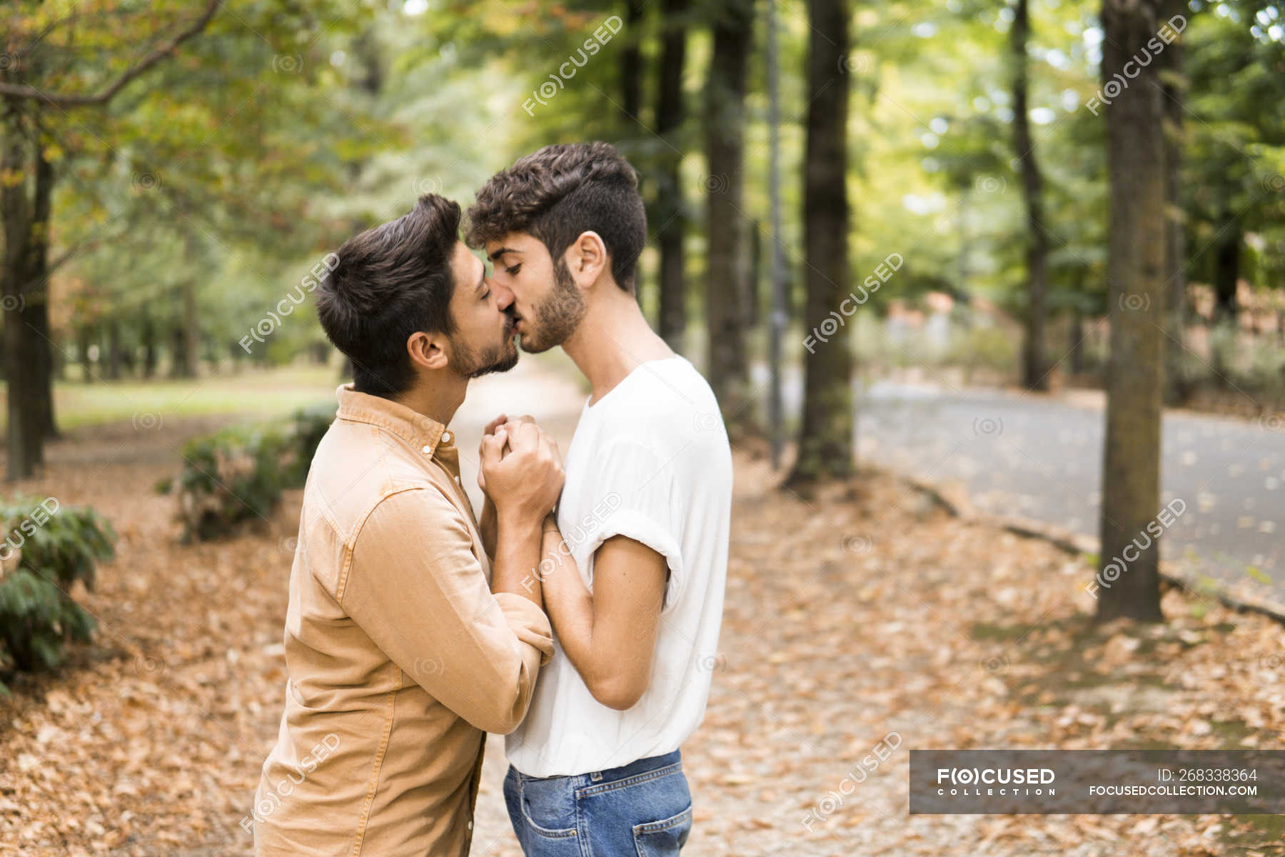 mature gay men kissing and carressing