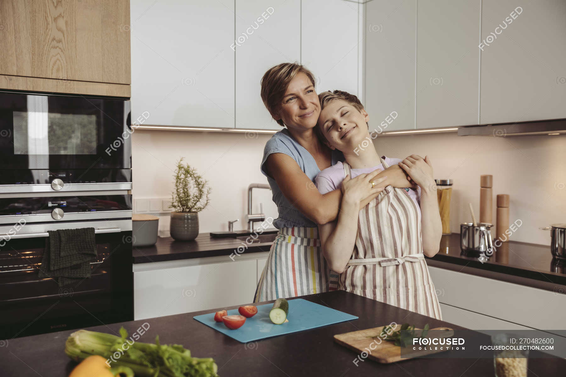 Lesbians In Kitchen