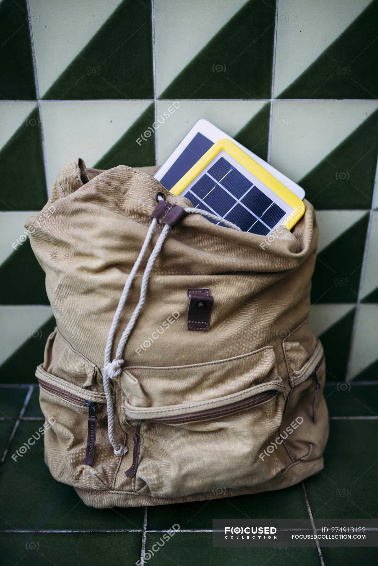 backpack with solar panel charger