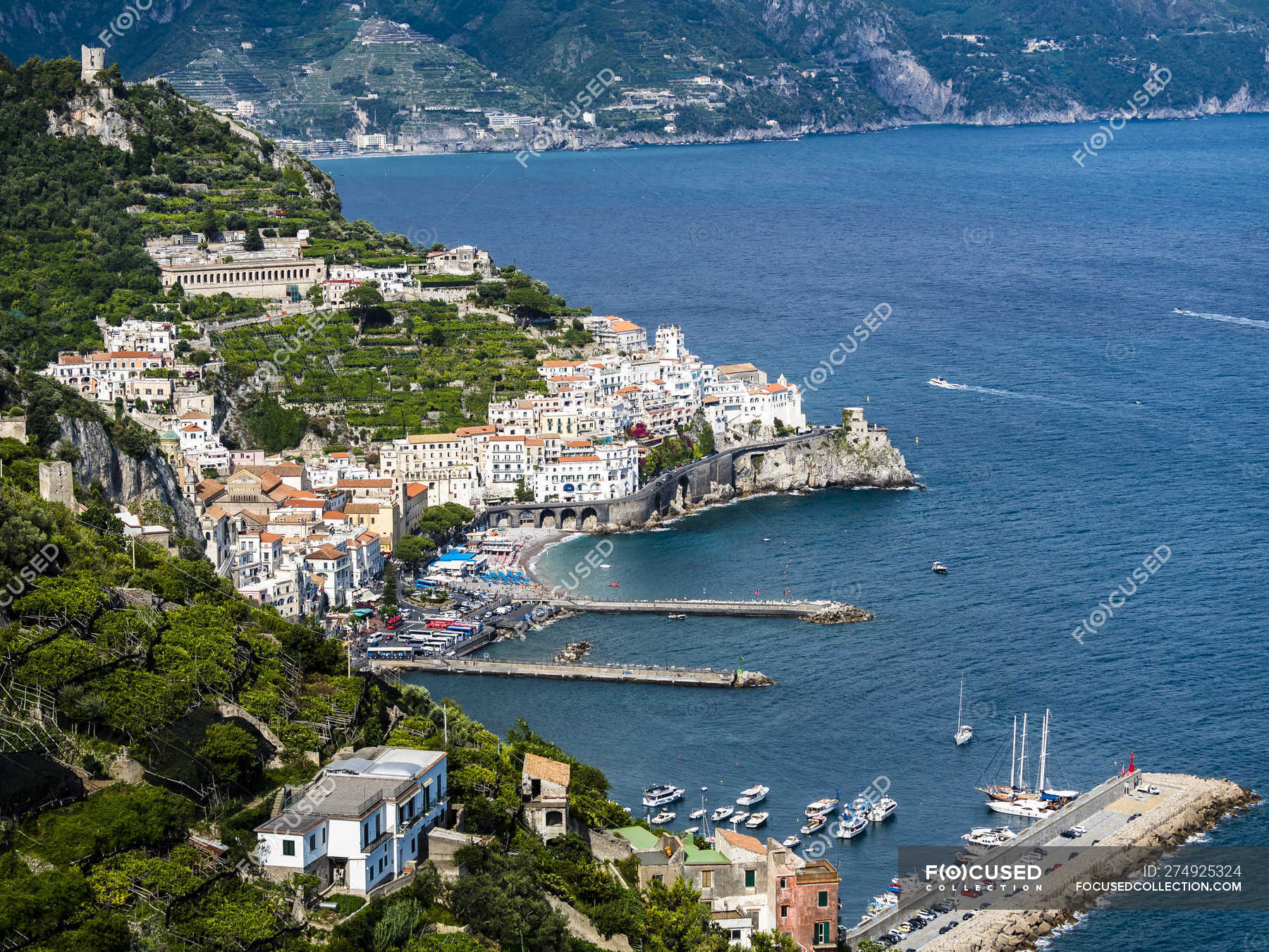 Italy, Campania, Amalfi Sorrento Peninsula, Amalfi — outdoors, world heritage site - Stock Photo | #274925324