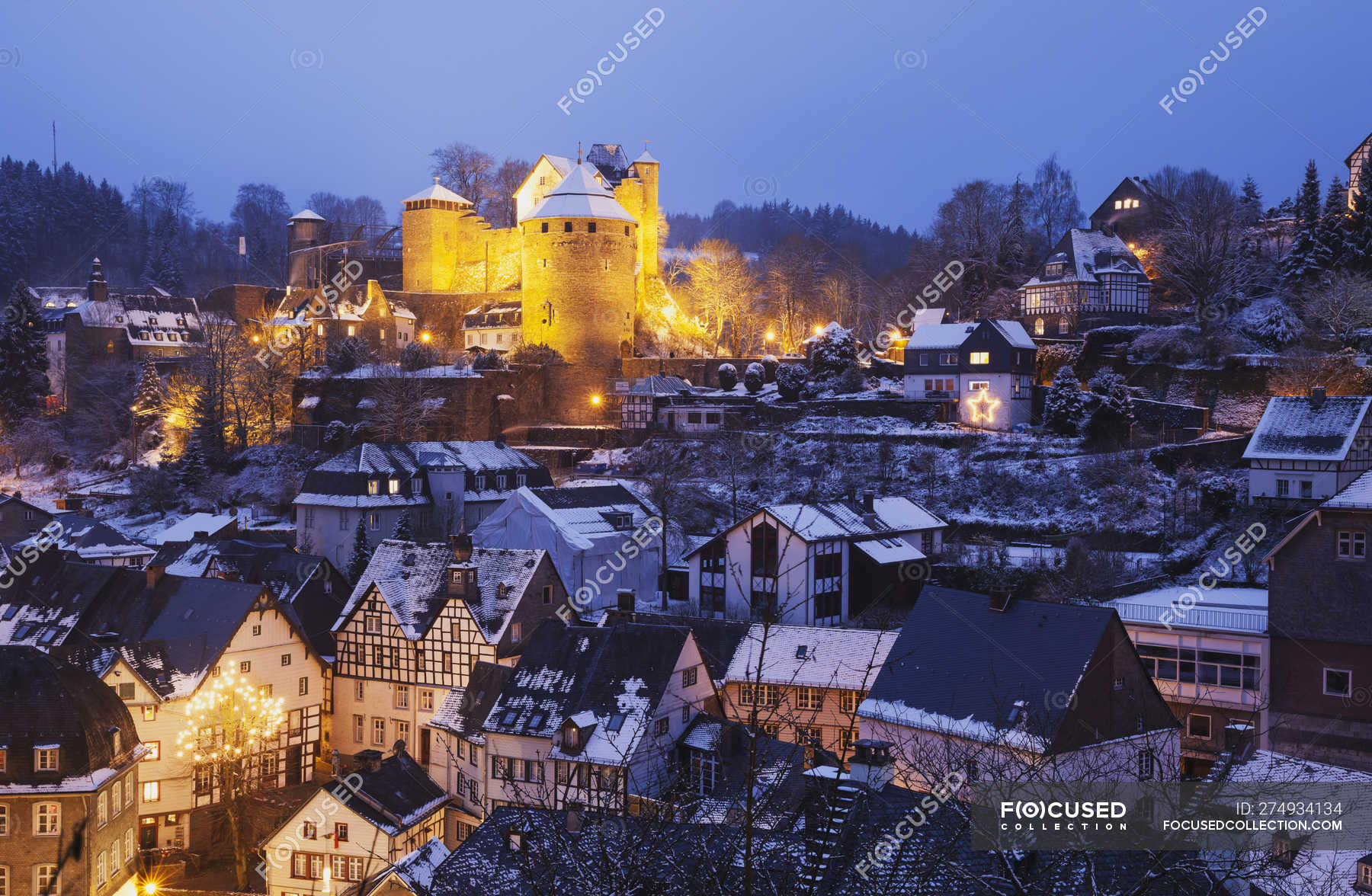 Monschau castle Stock Photos, Royalty Free Images Focused